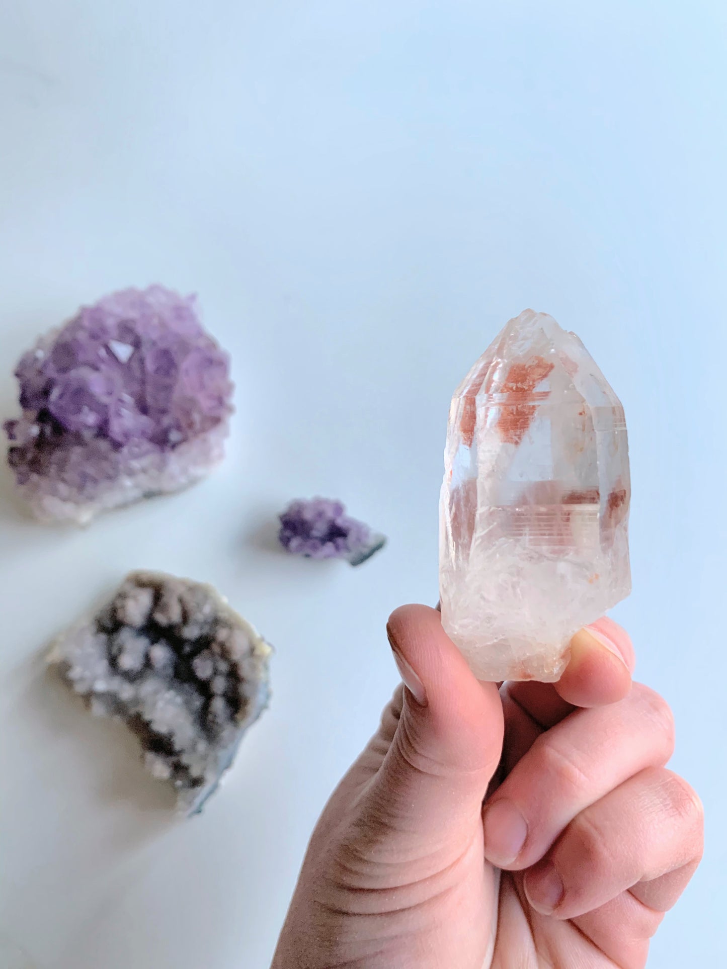 Strawberry Lemurian Quartz
